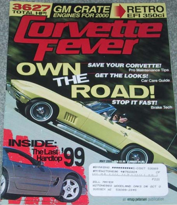 CORVETTE FEVER 2000 MAY - CHRIS PETRIS, CRATE MILLS